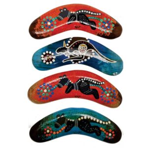 Hand Painted Animal 6 Inch Boomerang