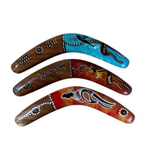 Hand Painted Animal 12 Inch Boomerang