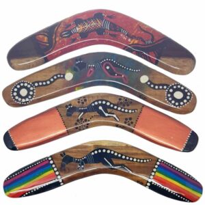 Hand Painted Animal 12 Inch Boomerang Resin