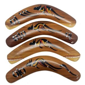 Hand Painted Animal / Weapon 10 Inch Boomerang