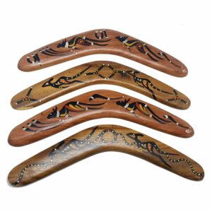 Hand Painted Animal / Weapon 16 Inch Boomerang