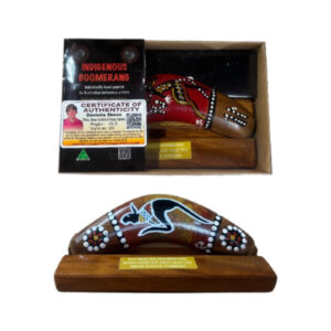 Boxed 6 Inch Detailed Animal Boomerang with Stand