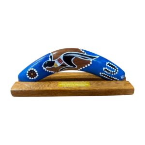 Boxed 8 Inch Detailed Animal Boomerang with Stand