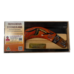 Boxed 10 Inch Detailed Animal Boomerang with Stand