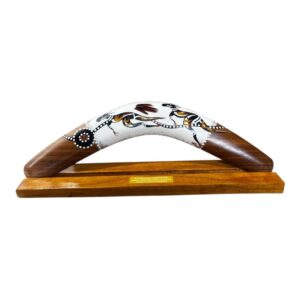 Boxed 14 Inch Detailed Animal Boomerang with Stand