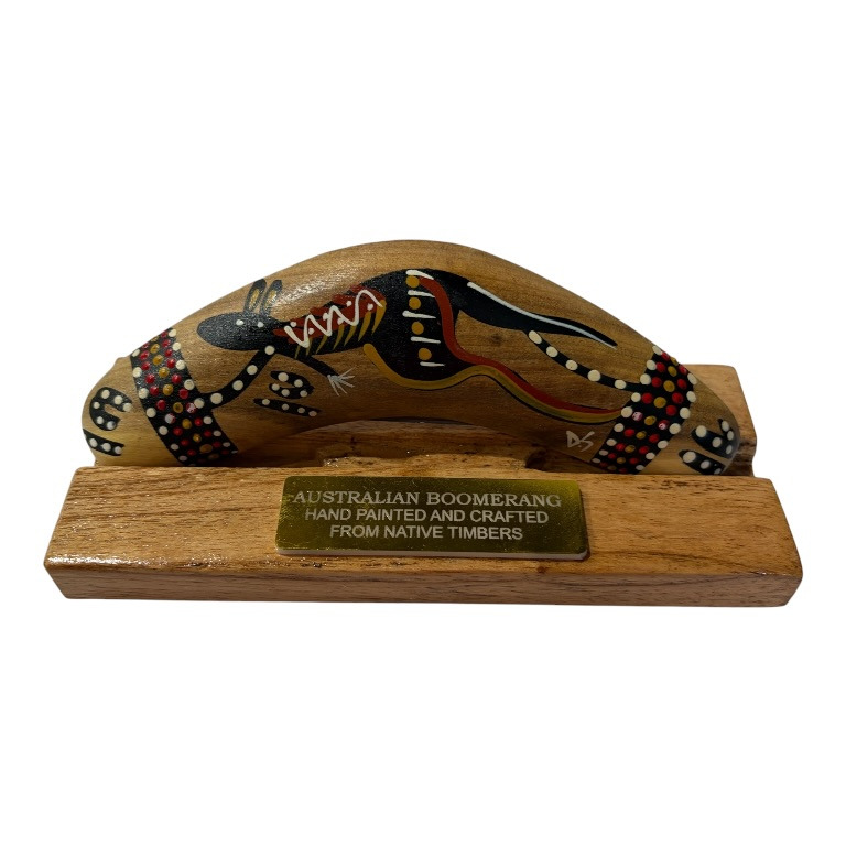 Boxed 6 Inch Animal and Weapons Traditional Boomerang with Stand 7 Boxed 6 Inch Animal and Weapons Traditional Boomerang with Stand - Image 5