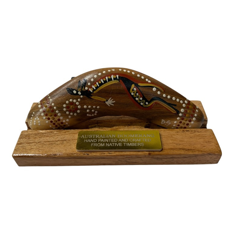 Boxed 6 Inch Animal and Weapons Traditional Boomerang with Stand 6 Boxed 6 Inch Animal and Weapons Traditional Boomerang with Stand - Image 4