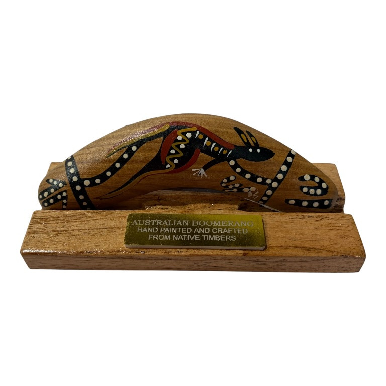 Boxed 6 Inch Animal and Weapons Traditional Boomerang with Stand 9 Boxed 6 Inch Animal and Weapons Traditional Boomerang with Stand - Image 7