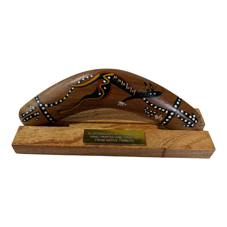 Boxed 10 Inch Animal and Weapons Traditional Boomerang with Stand 8 Boxed 10 Inch Animal and Weapons Traditional Boomerang with Stand - Image 6