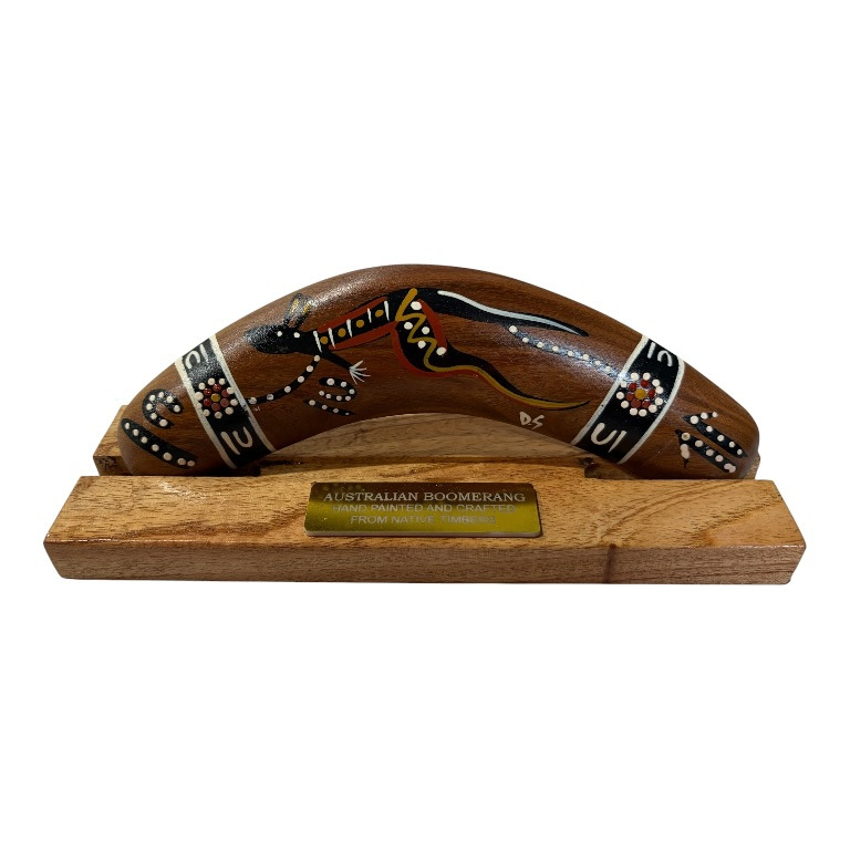 Boxed 10 Inch Animal and Weapons Traditional Boomerang with Stand 9 Boxed 10 Inch Animal and Weapons Traditional Boomerang with Stand - Image 7