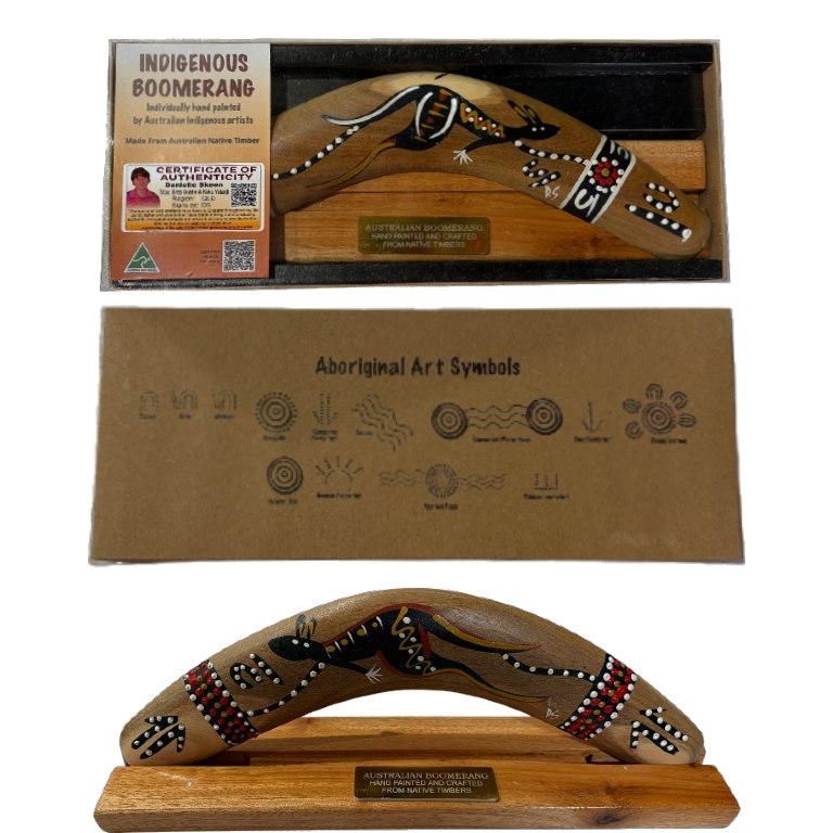Boxed 12 Inch Animal and Weapons Traditional Boomerang with Stand 9 Boxed 12 Inch Animal and Weapons Traditional Boomerang with Stand - Image 7
