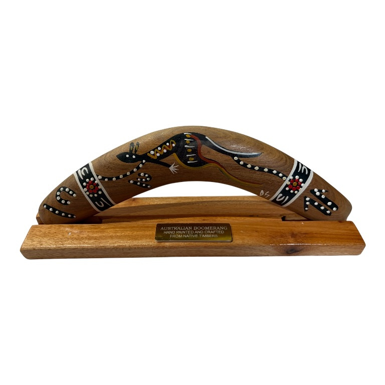 Boxed 12 Inch Animal and Weapons Traditional Boomerang with Stand 7 Boxed 12 Inch Animal and Weapons Traditional Boomerang with Stand - Image 5