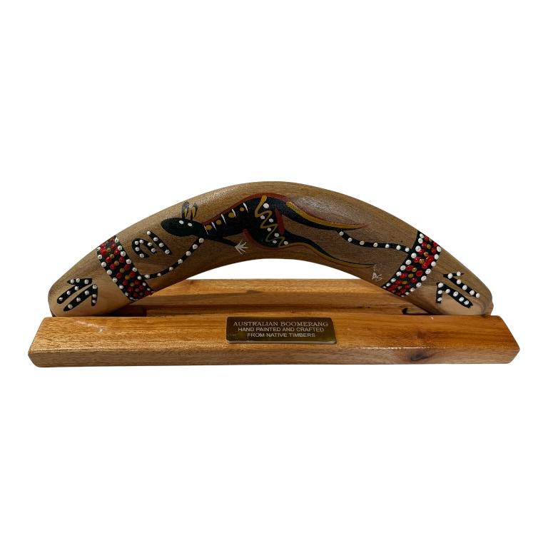 Boxed 12 Inch Animal and Weapons Traditional Boomerang with Stand 6 Boxed 12 Inch Animal and Weapons Traditional Boomerang with Stand - Image 4