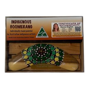 Boxed 6 Inch Dot Boomerang with Stand