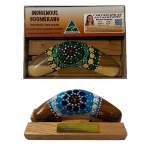 Boxed 6 Inch Dot Boomerang with Stand