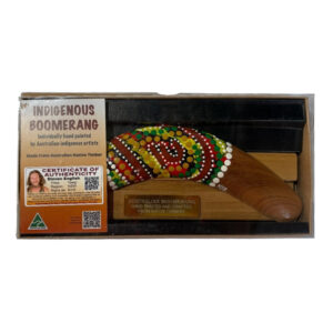Boxed 10 Inch Dot Boomerang with Stand