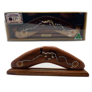 Boxed 10 Inch Traditional Boomerang with Stand