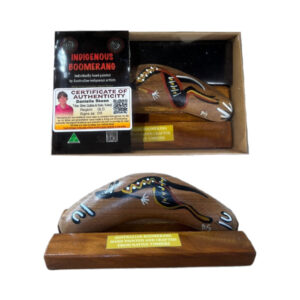 Boxed 8 Inch Traditional Boomerang with Stand