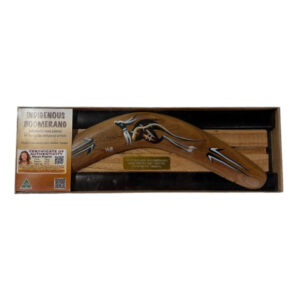 Boxed 14 Inch Traditional Boomerang with Stand
