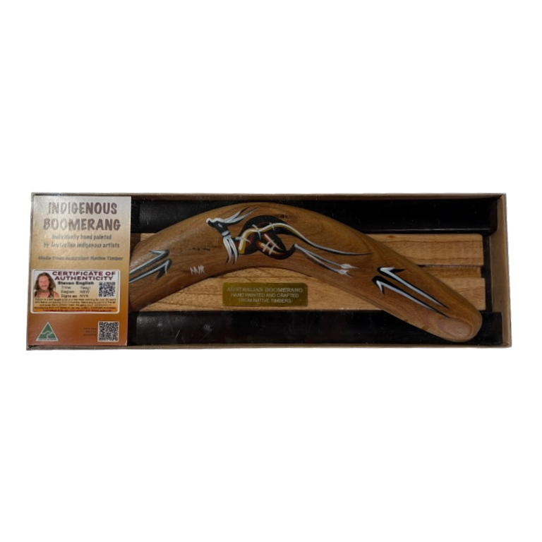 Boxed 14 Inch Traditional Boomerang with Stand 4 Boxed 14 Inch Traditional Boomerang with Stand - Image 2