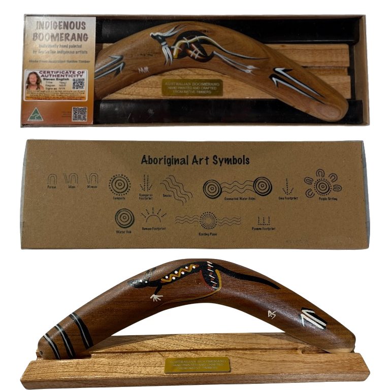 Boxed 14 Inch Traditional Boomerang with Stand 10 Boxed 14 Inch Traditional Boomerang with Stand - Image 8