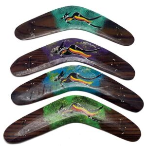 Hand Painted Animal 12 Inch Boomerang