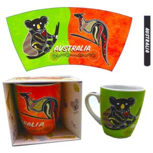 Green/Orange Roo/Koala Mug