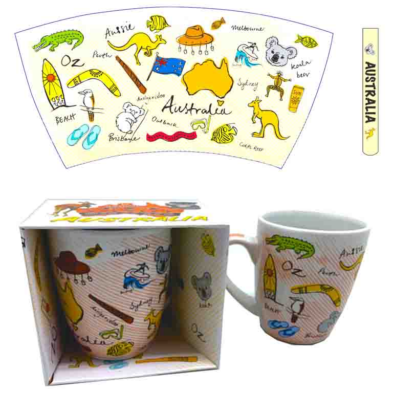 Australiana Designs Pictorial Mug 3 MOA MUG 14 Mug Icons