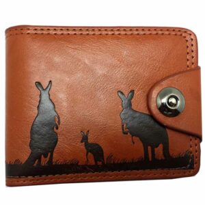 Wallet Brown with Kangaroo and Clip