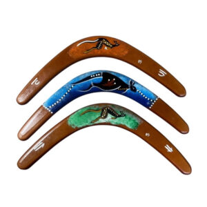 18 Inch Hand Painted Timber Boomerang