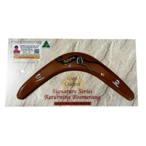 12 Inch Traditional Timber Boomerang Carded