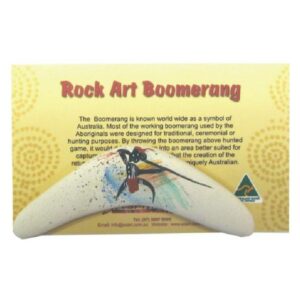 Loose Hand Painted Rock Art Boomerang