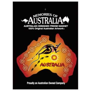 Orange Roo Australia Map 11cm Resin Fridge Magnets