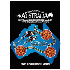 Blue Roos Australia Map 11cm Resin Fridge Magnets