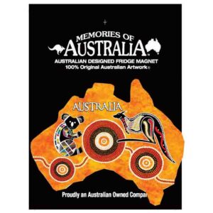 Orange Roo / Koala Australia Map 11cm Resin Fridge Magnets