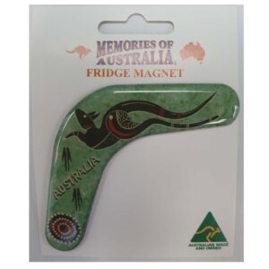 Boomerang Green Roo Australian Made Resin Magnet