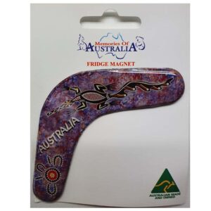 Boomerang Lilac Croc Australian Made Resin Magnet