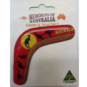 Boomerang Roo Sunset Australian Made Resin Magnet