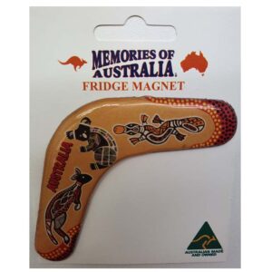 Boomerang Yellow Roo Australian Made Resin Magnet