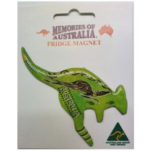 Kangaroo Green Australian Made Resin Magnet