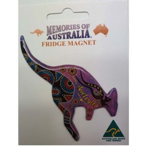 Kangaroo Purple Australian Made Resin Magnet