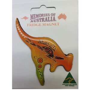 Kangaroo Yellow/Orange/Green Australian Made Resin Magnet