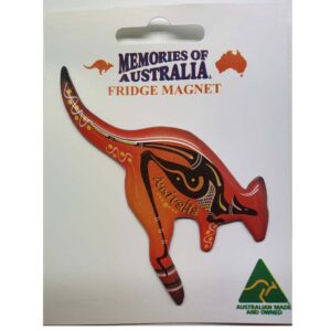 Kangaroo Orange Australian Made Resin Magnet