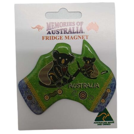 Australian Map Green Koalas Australian Made Resin Magnets