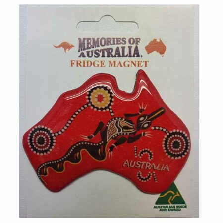 Australian Map Red Croc Australian Made Resin Magnets