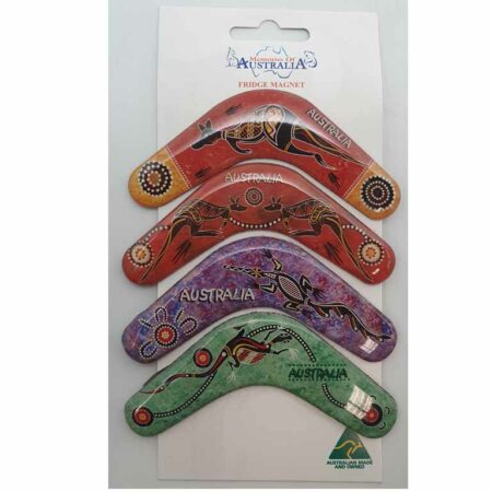 4 Boomerang Magnet designs Australian Made Resin Magnet