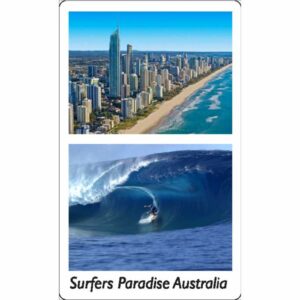 Surfers Paradise 2 in 1 Beach / Wave City Magnet