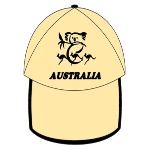 Beige and Black Koala with Roos Cap