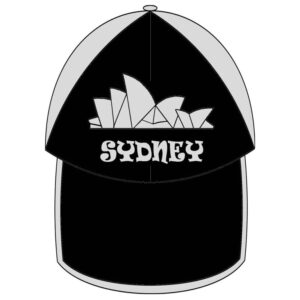 Black and Grey Opera House Cap