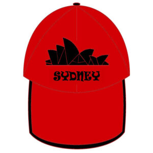 Black and Red Opera House Cap